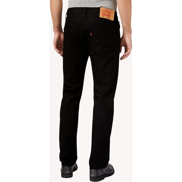 Levi's 501 Black Button Fly Jean Men Size 40x32 Straight Leg Dark Wash EUC - Picture 1 of 13